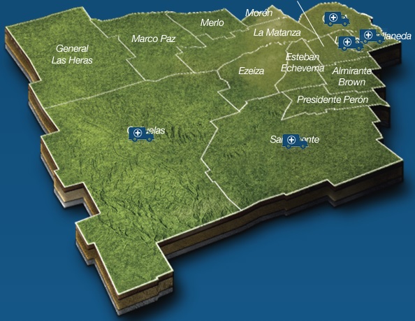 mapa de unidades sanitarias