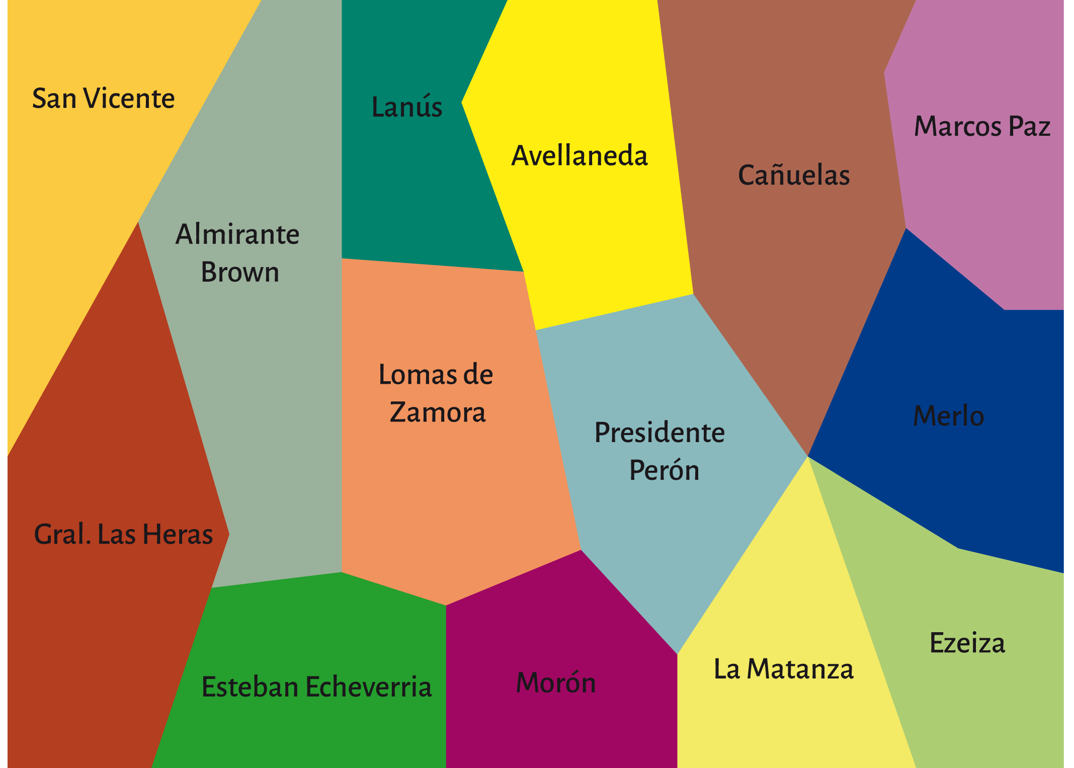 Mapa de munipios ACUMAR